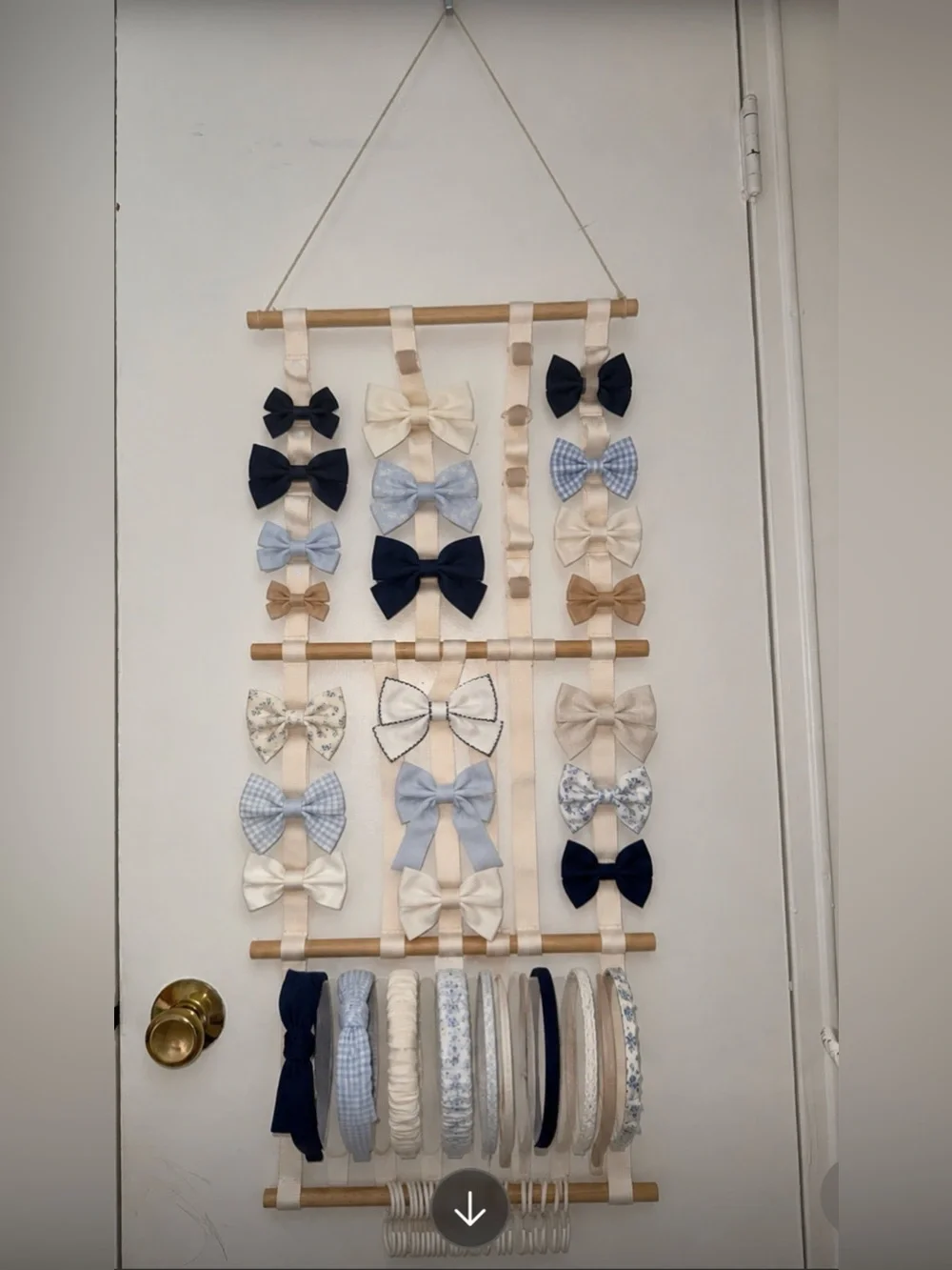 Neutral Cream Hanging Wall Organizer